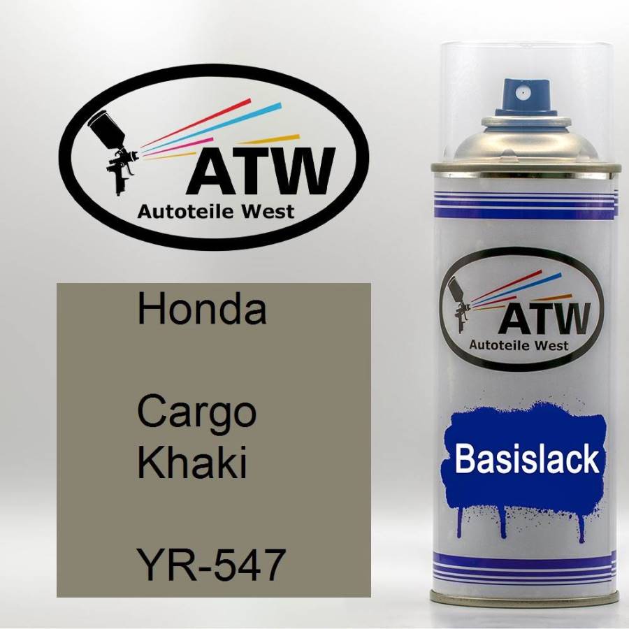 Honda, Cargo Khaki, YR-547: 400ml Sprühdose, von ATW Autoteile West.